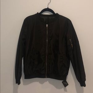 Black bomber jacket
